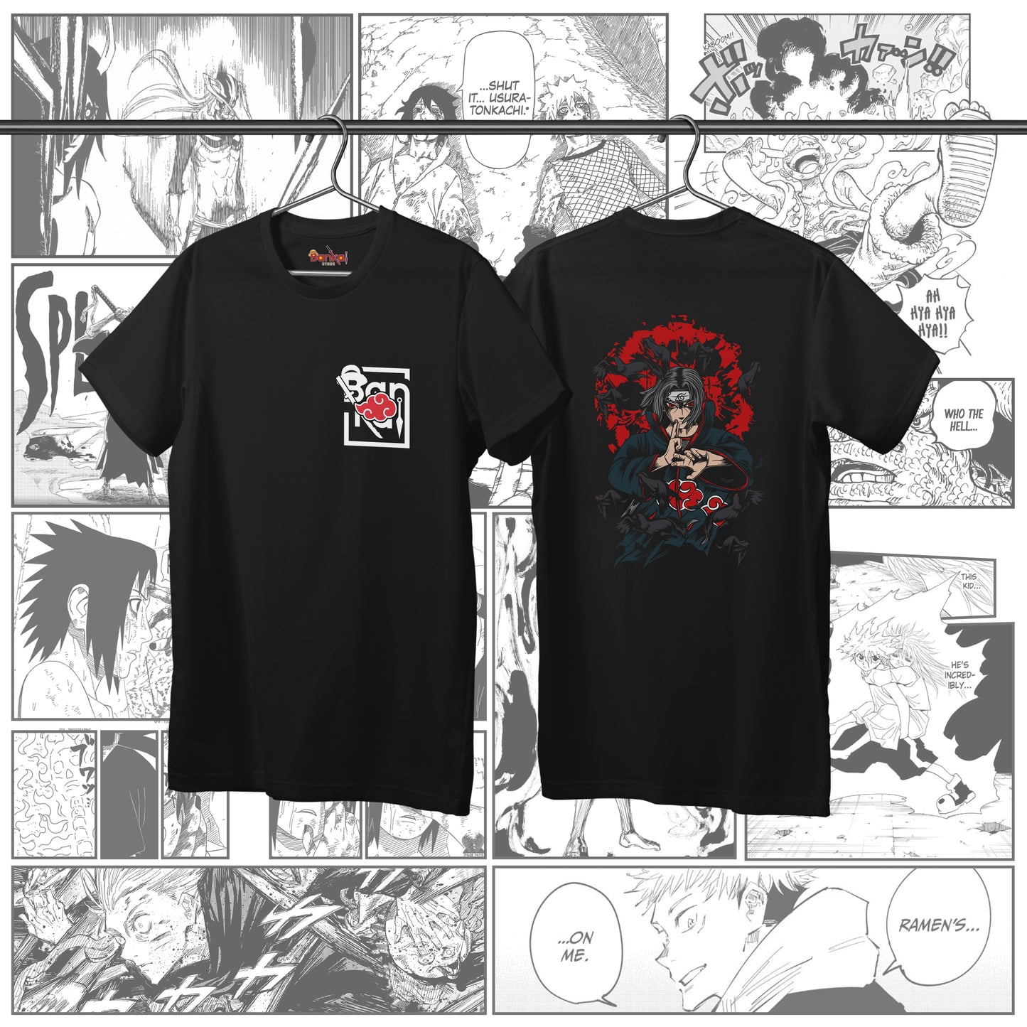 T-shirt Itachi con Corvi