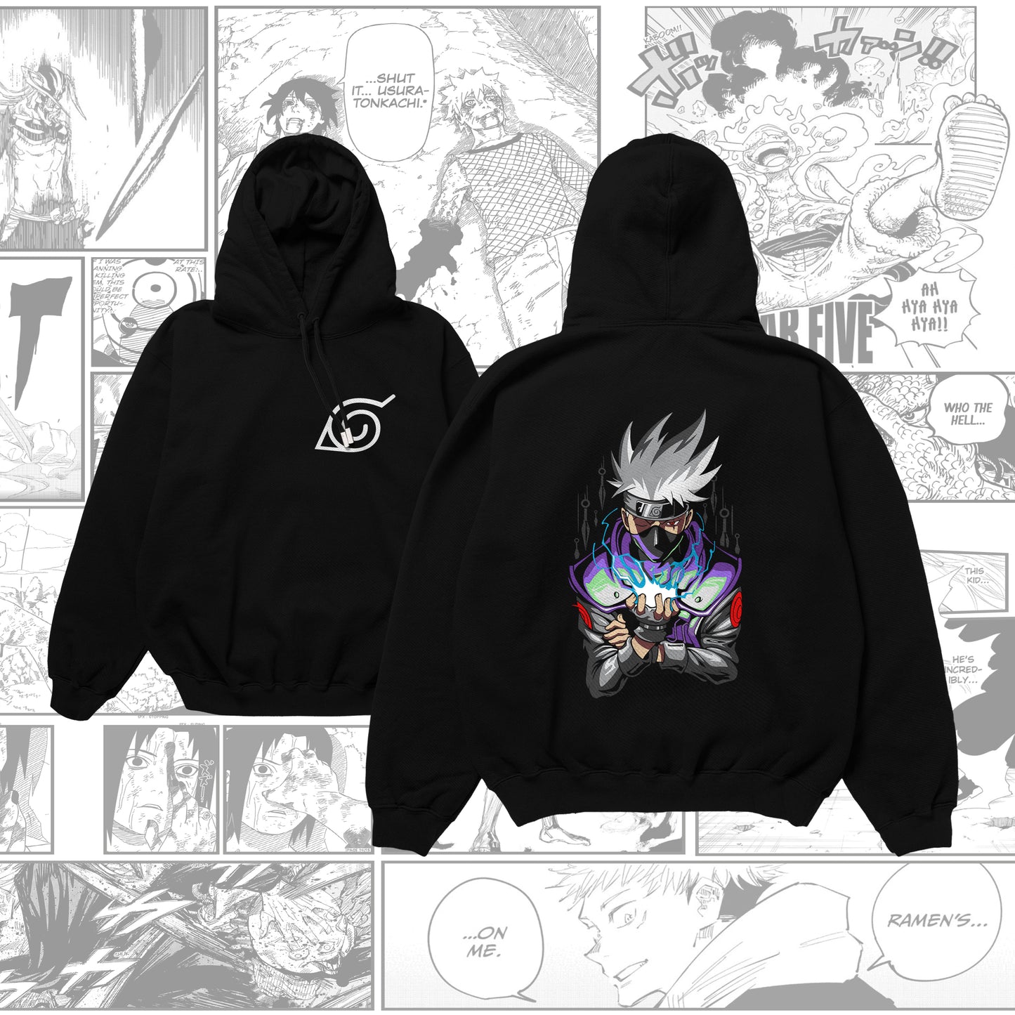 Felpa Naruto Shippuden - Kakashi Chidori Light in Dark