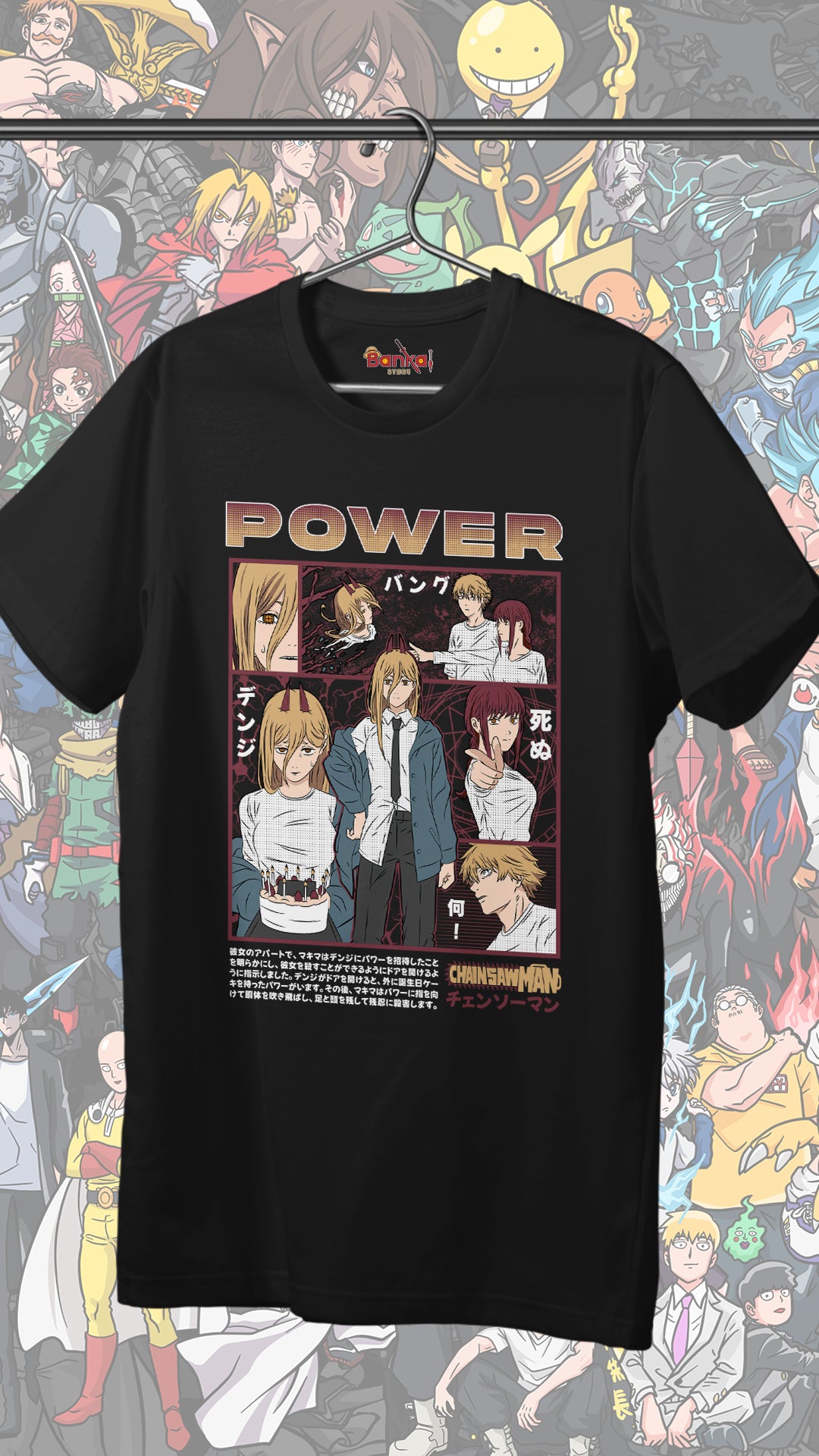 T-shirt Chainsaw Man - Power x Makima