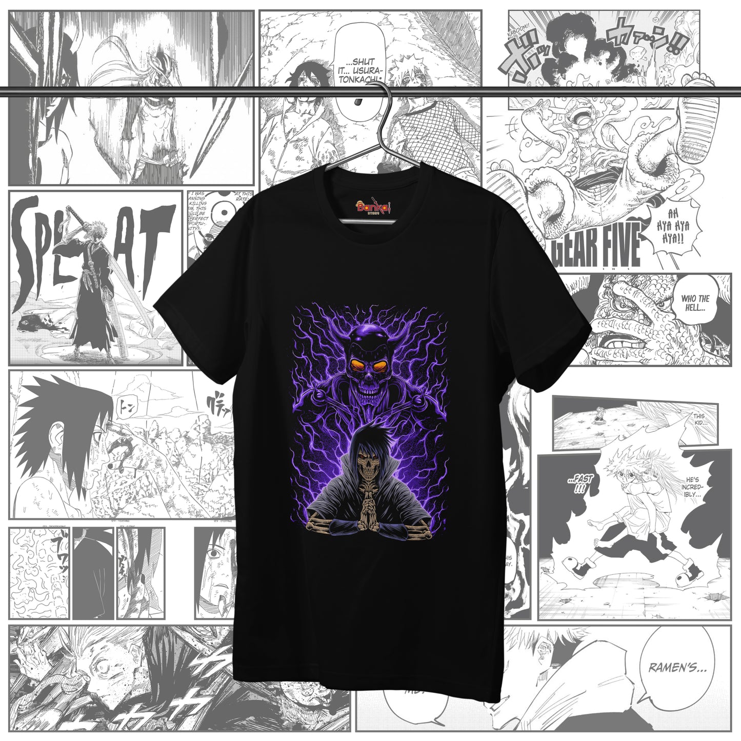 T-Shirt Naruto Shippuden - Sasuke Skull