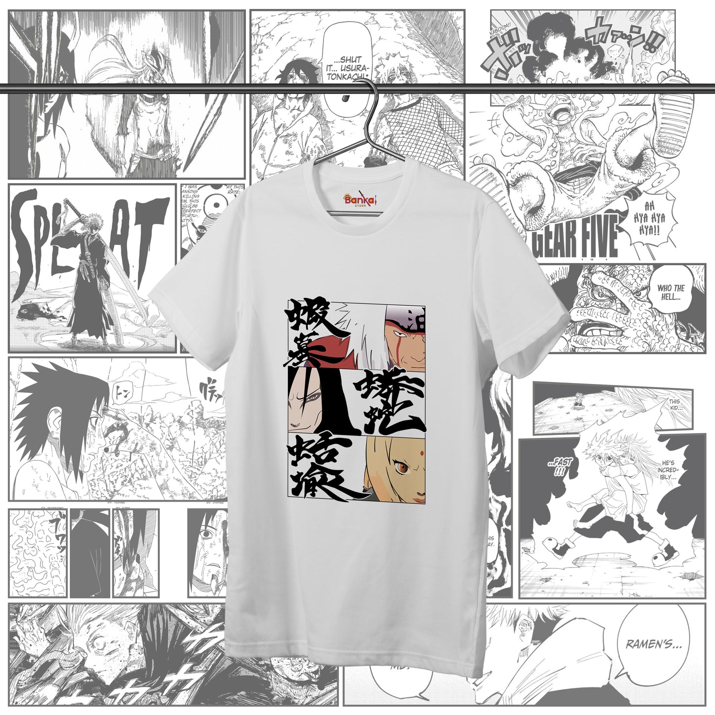 T-shirt Naruto - 3 Ninja Leggendari