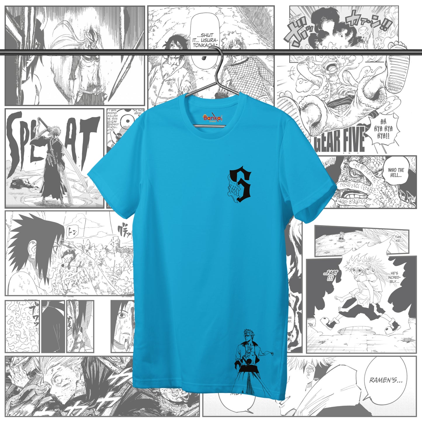 T-shirt BLEACH - Grimmjow Turchese