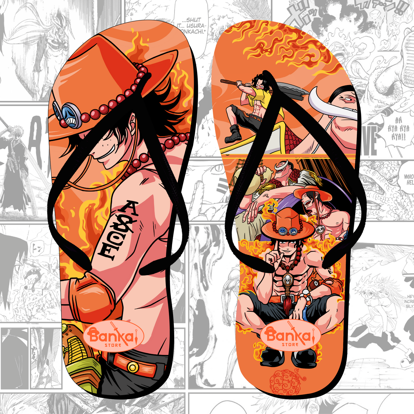 Infradito One Piece - Portugas D. Ace