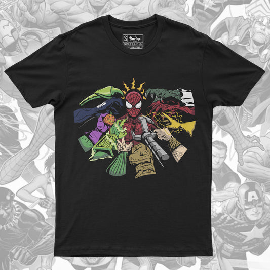 T-Shirt Marvel - Villains Vs Spiderman