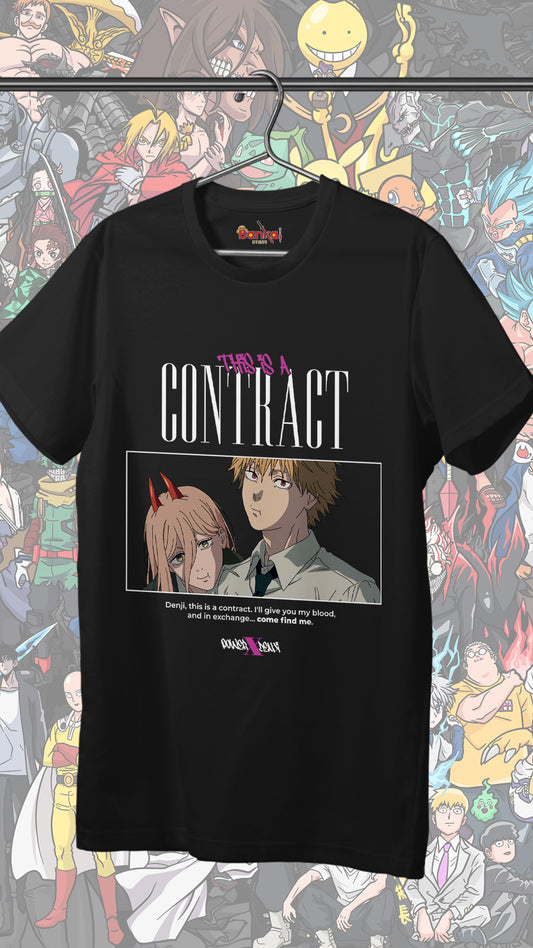T-shirt Chainsaw Man - This is a Contract