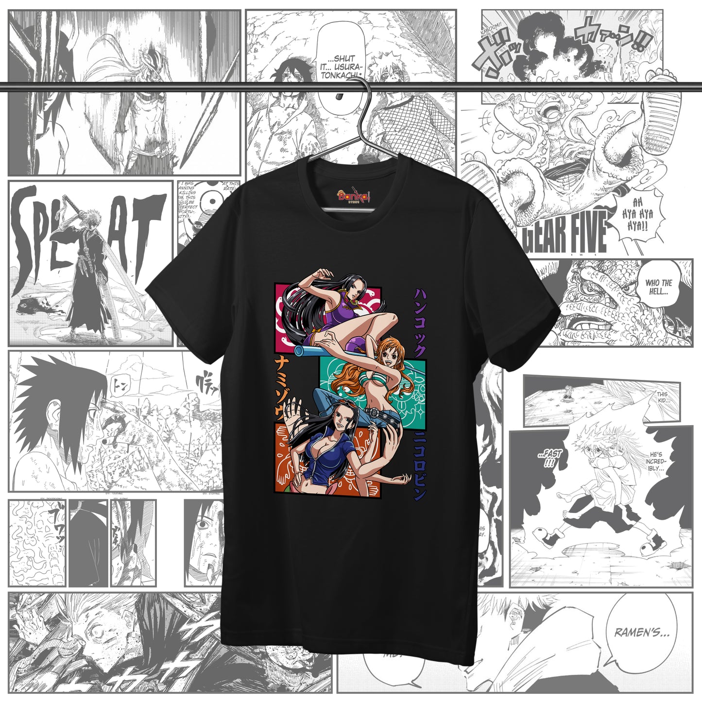T-shirt OnePiece - Boa, Nami e Nico Robin