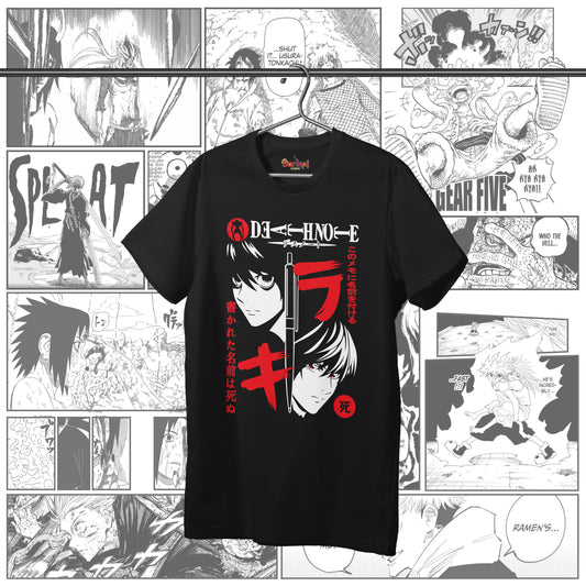 T-shirt Death Note - Light vs Elle