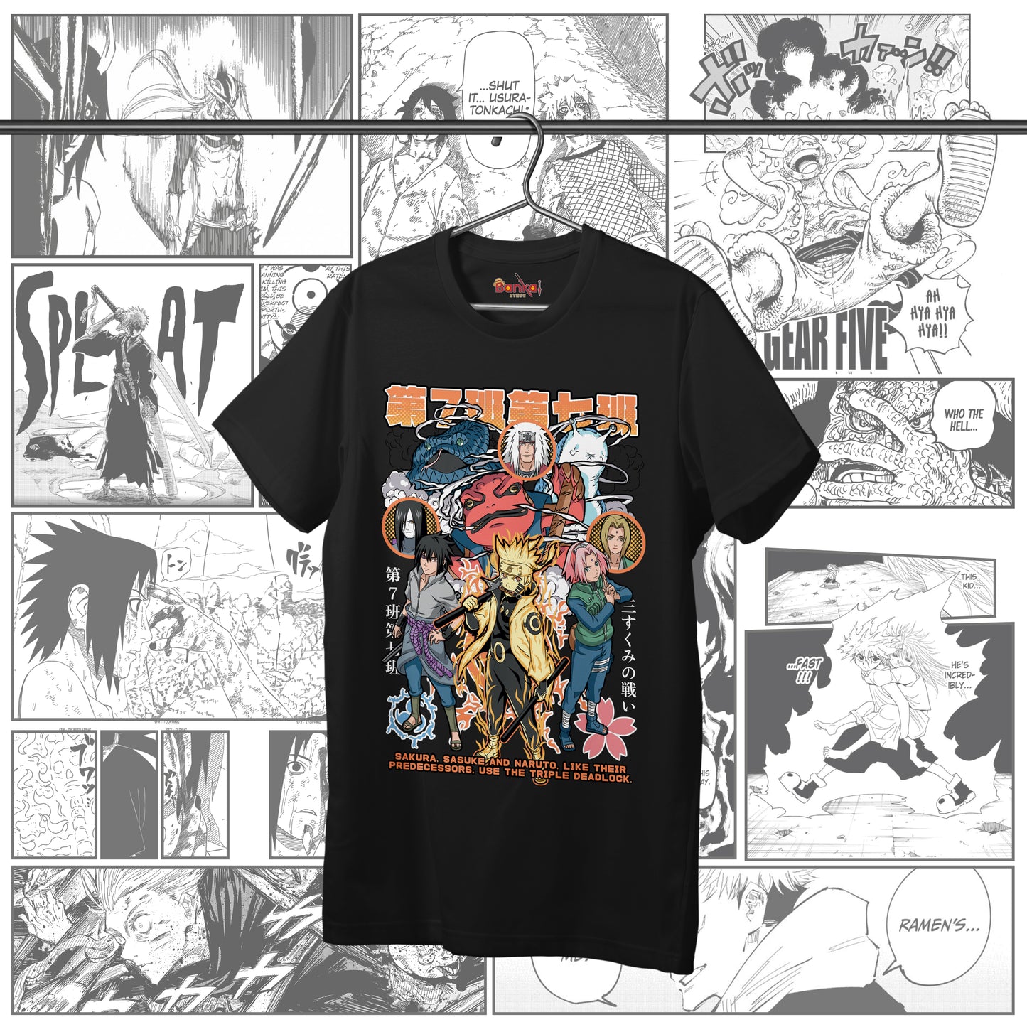 T-shirt Naruto Shippuden - Legendary Team